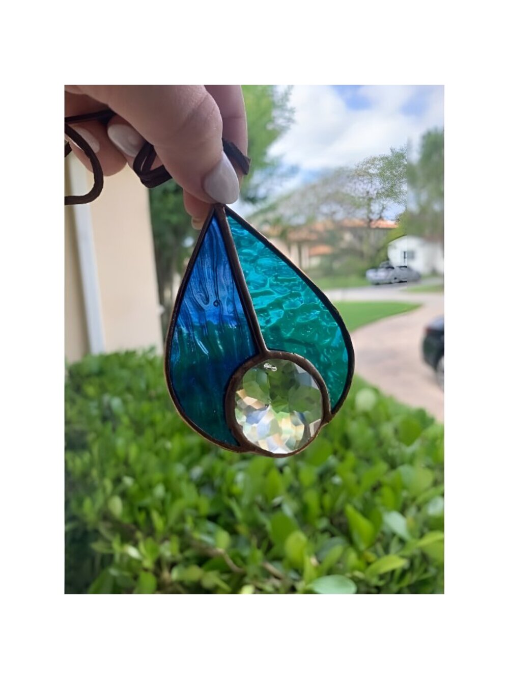 Colorful Teardrop Stained Glass Windows hangings Suncatchers